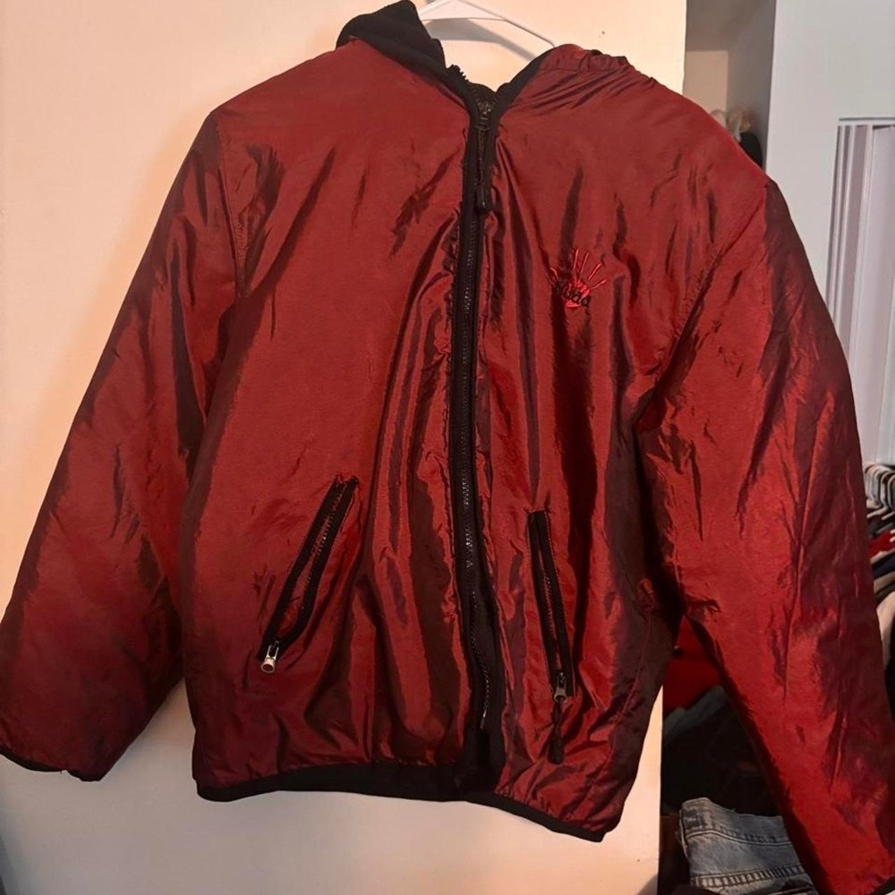 Vintage Red Mudd jacket with black accents Size M